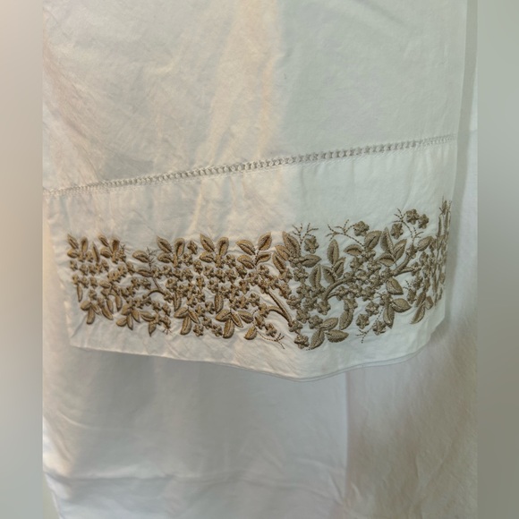 Sferra King Size Pillowcases Italy 1891 Hand Embroidered 100% Egyptian Cotton - Picture 3 of 11